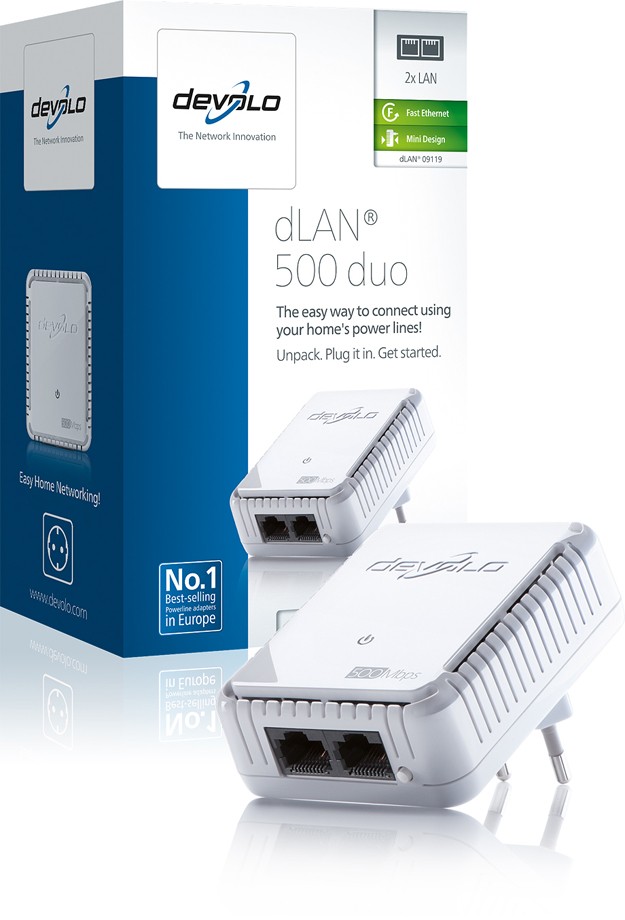 DEVOLO Powerline dLAN 500 duo Single Adapter 9119 DEVOLO Powerline dLAN 500 duo Single Adapter 9119